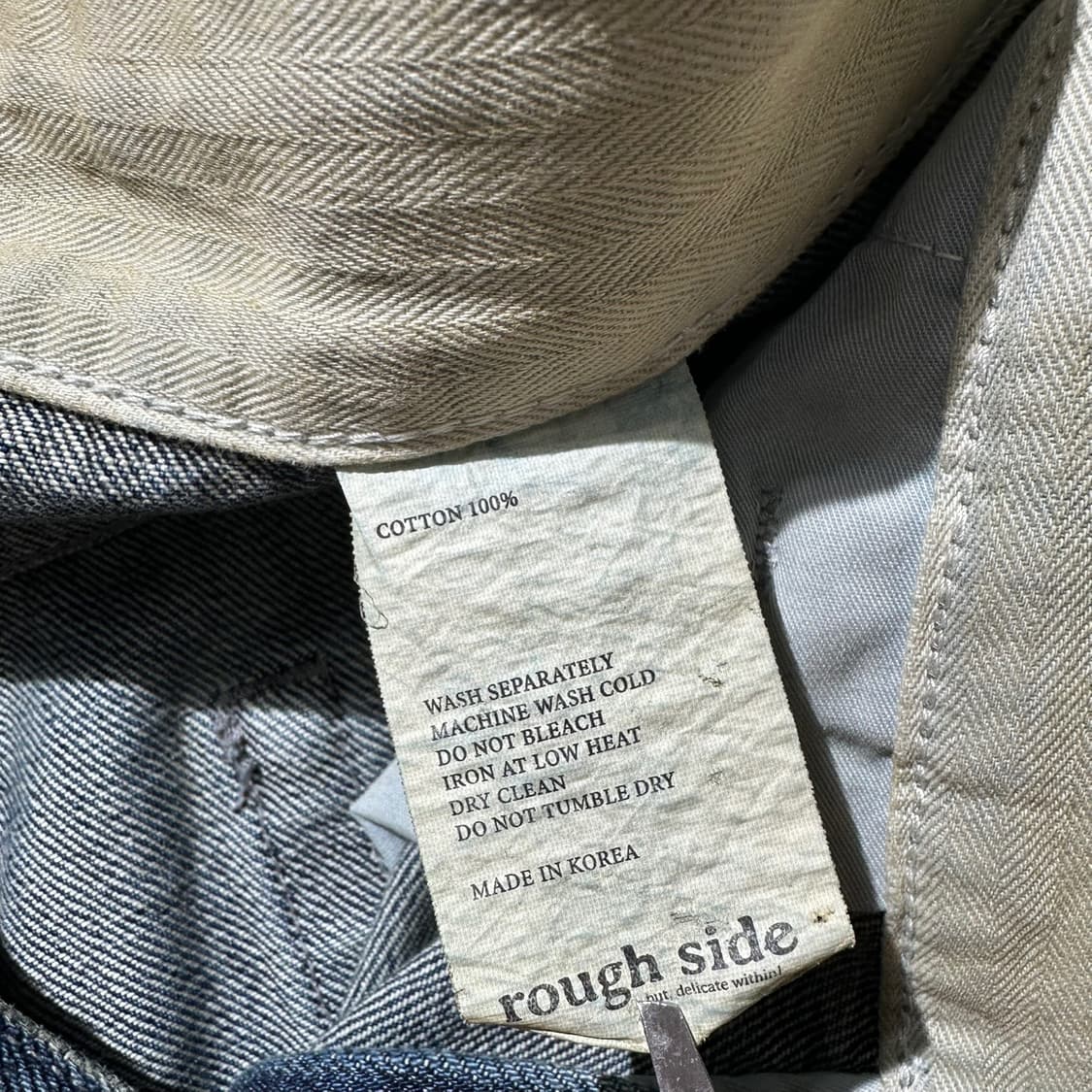 러프사이드 드레이프 원턱 데님 팬츠 상품이미지7