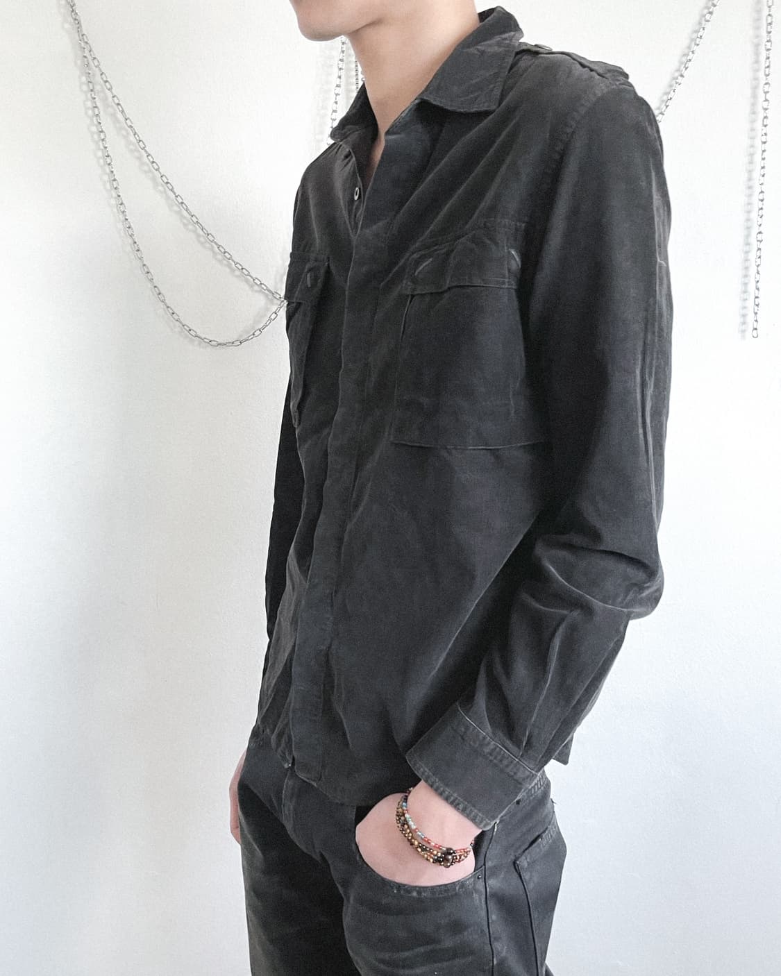 davit meursalut 핀 코듀로이 밀리터리 셔츠 상품이미지4