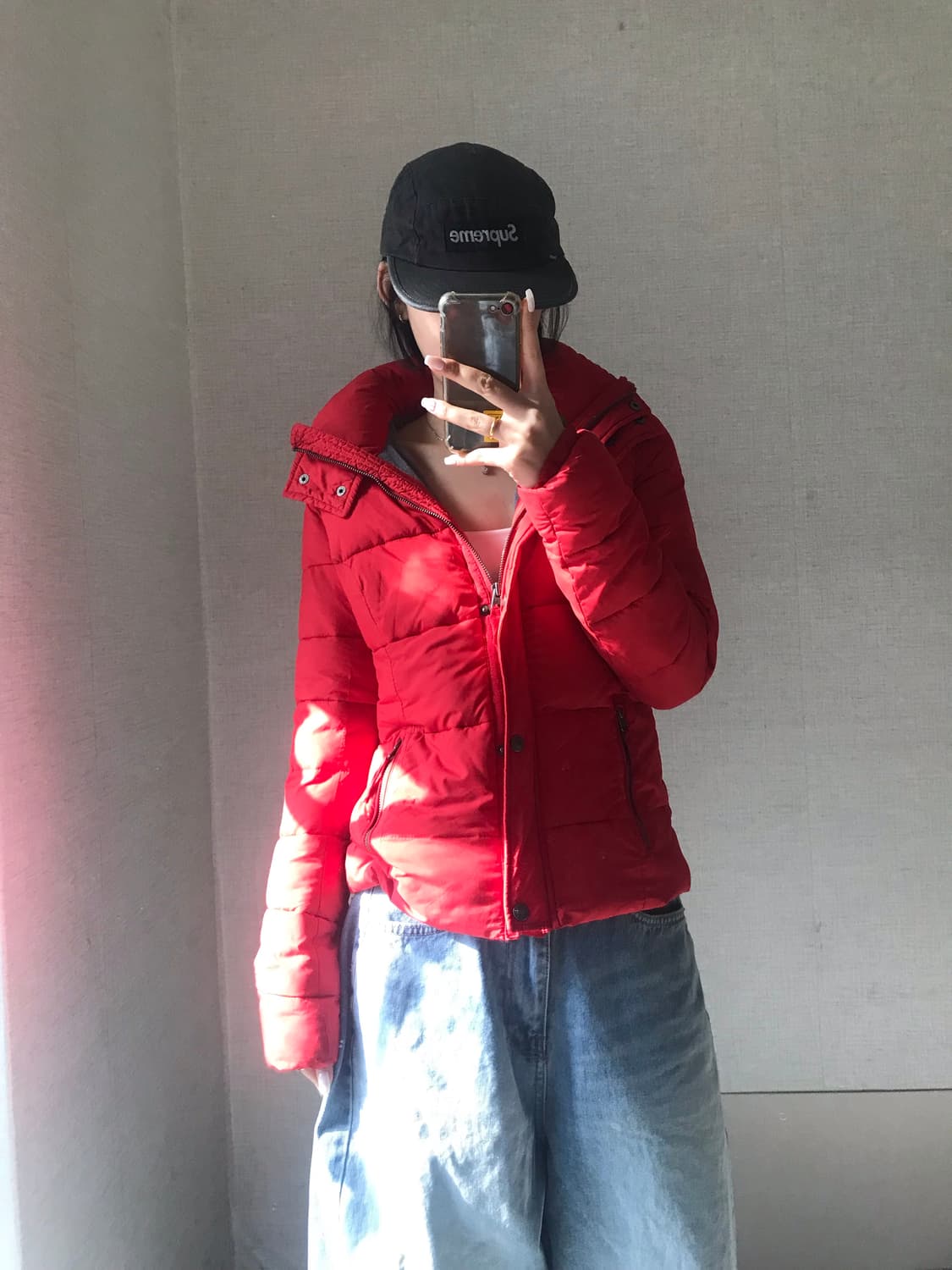 아베크롬비 레드 패딩 상품이미지2