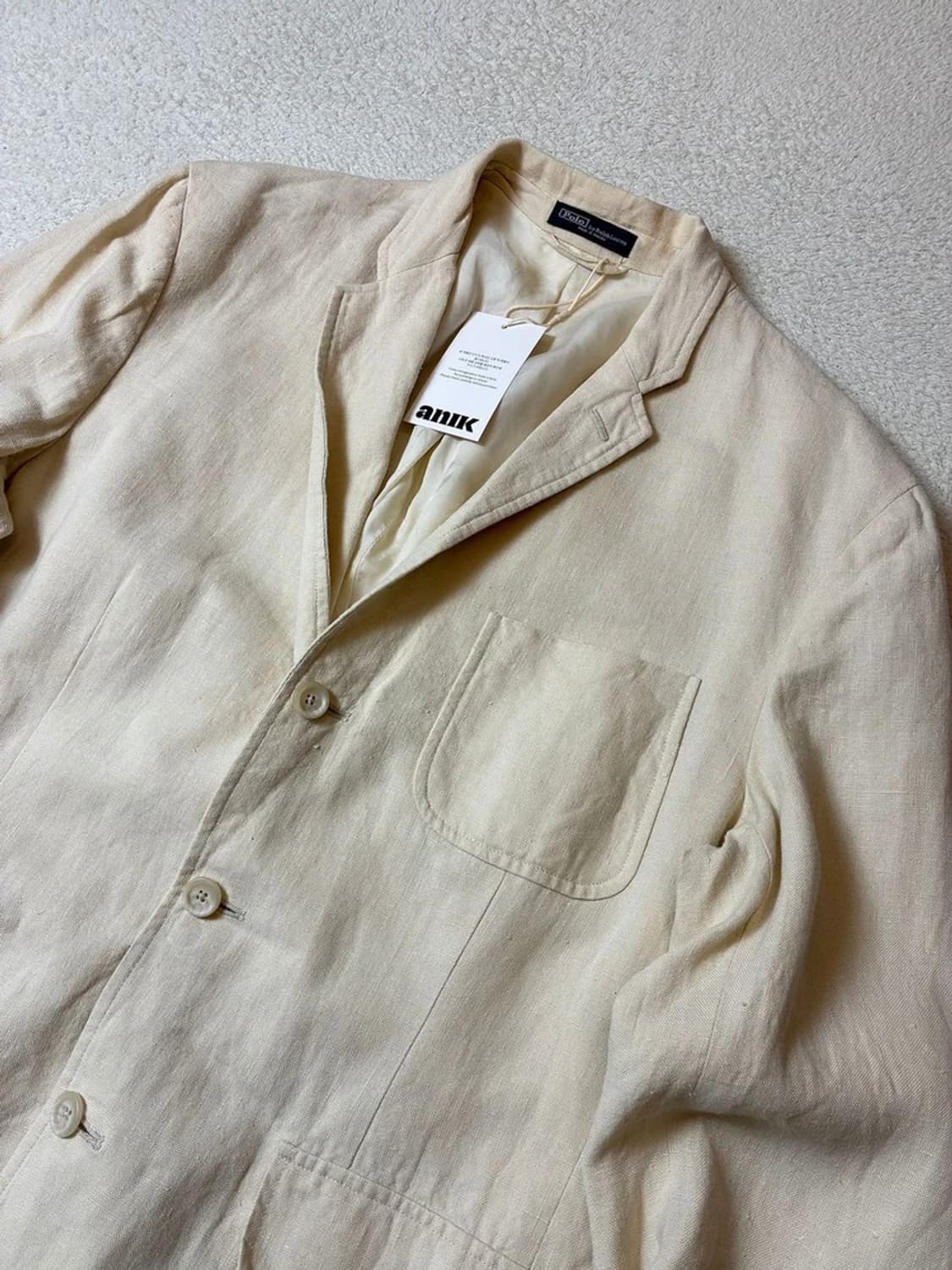 폴로 랄프로렌 00's 100% 린넨 블레이저 자켓 PN7521 상품이미지2