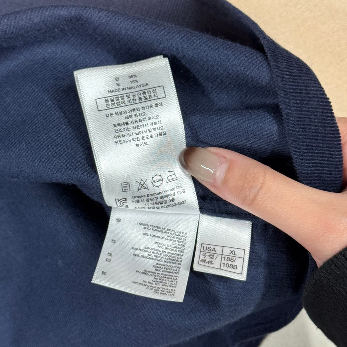 XL) 브룩스 브라더스 네이비 코듀로이 셔츠 상품이미지6
