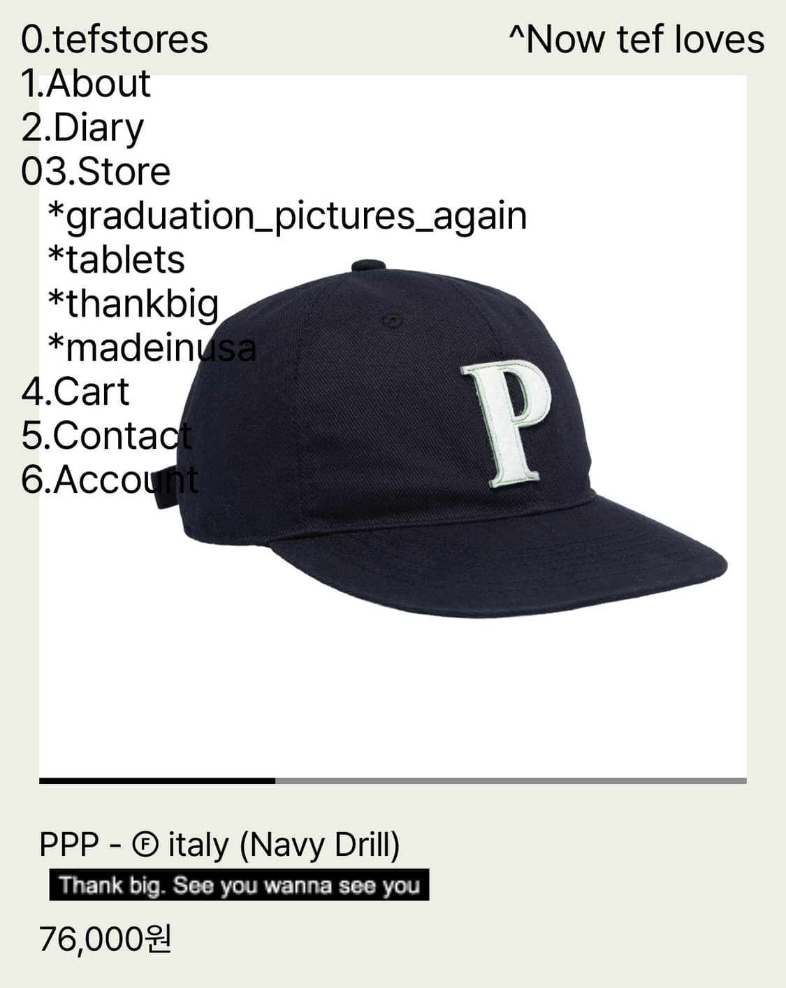 Tefstores 테프스토어즈 PPP-navy drill 초판 S 상품이미지1