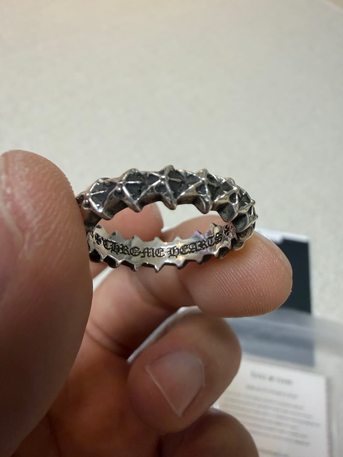 [US9, 한국19호] 크롬하츠 타이니 스타 밴드링 상품이미지3