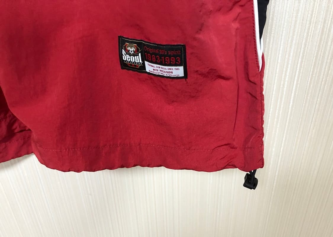 1993스튜디오XFC서울 파이핑 나일론 풀오버 레드 M 상품이미지7