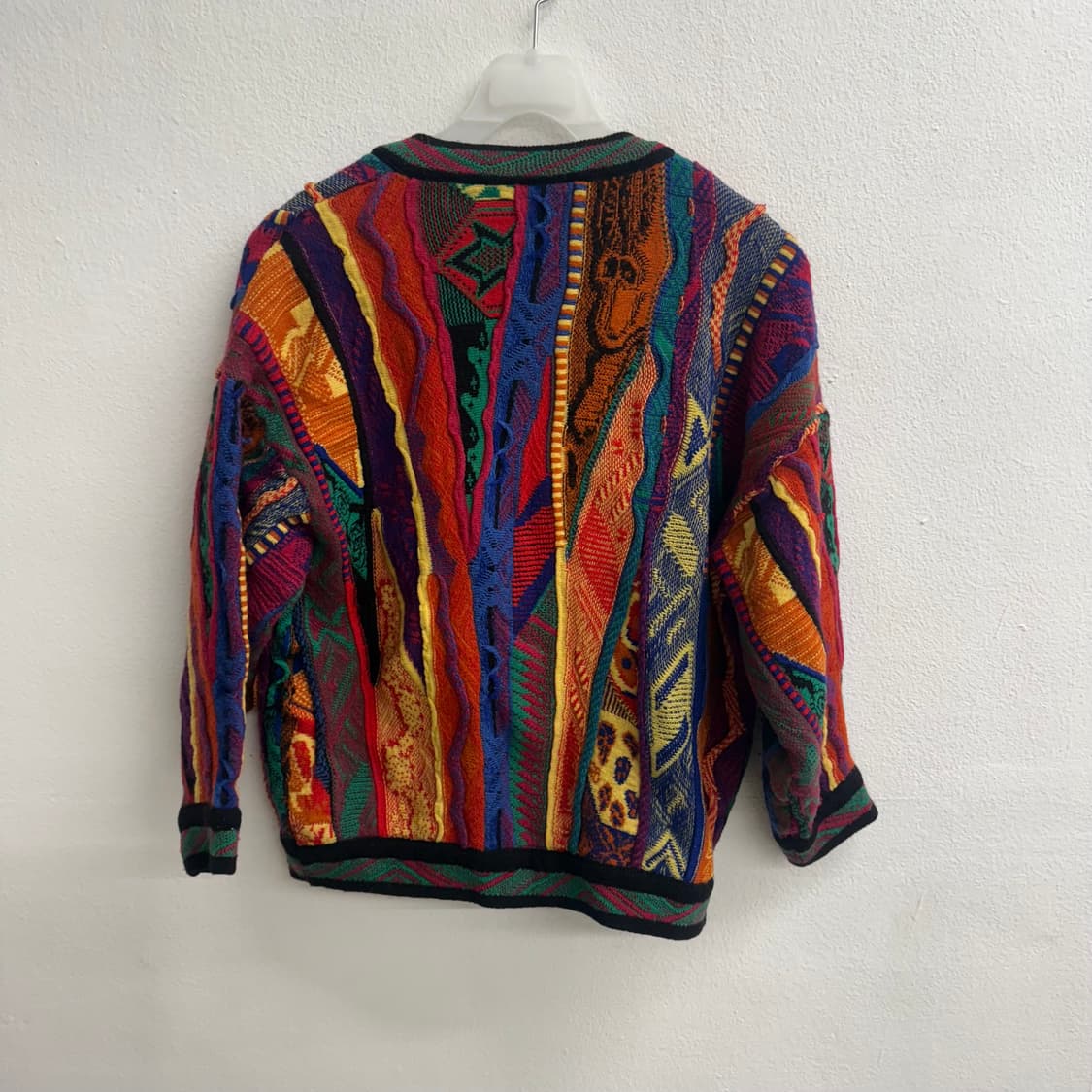 CARLO ALBERTO 멀티컬러 에스닉 3D패턴 케이블 니트os 상품이미지3