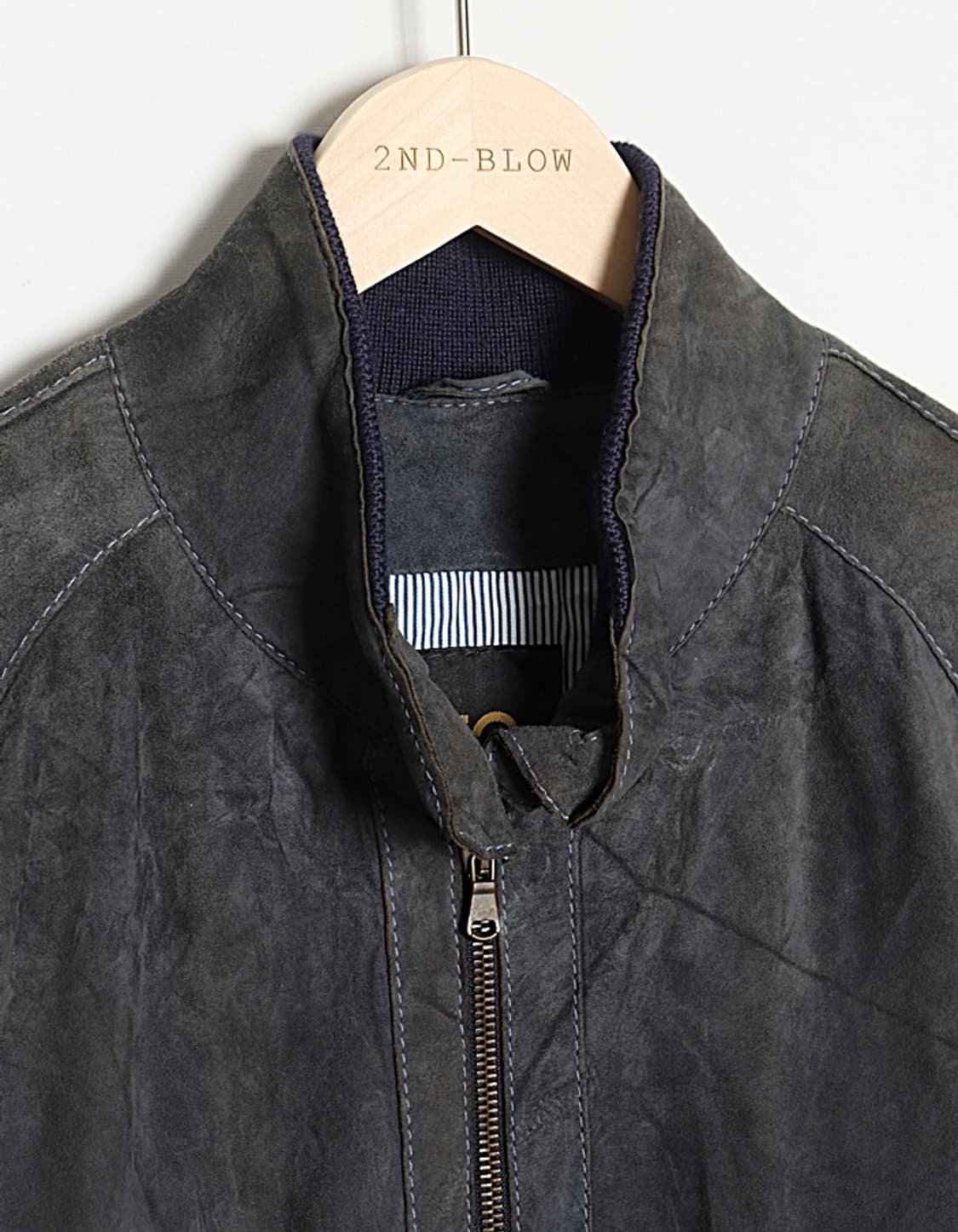CINQUANTA Lambs Suede Zip Blouson 상품이미지3