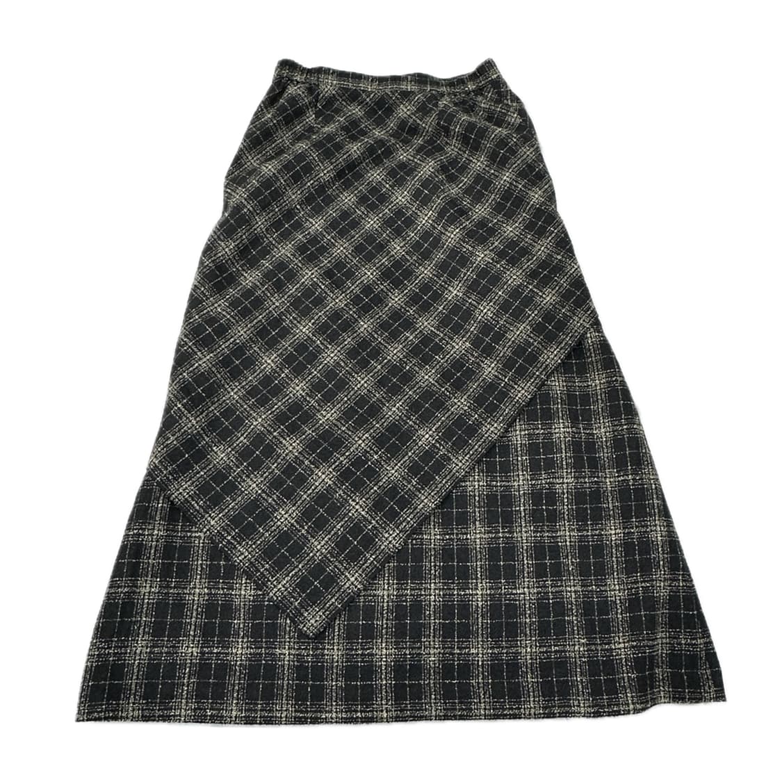 🪶하구미의 겨울 코디세트 🪶 그런지 에스닉 니트 체크 롱스커트  상품이미지3