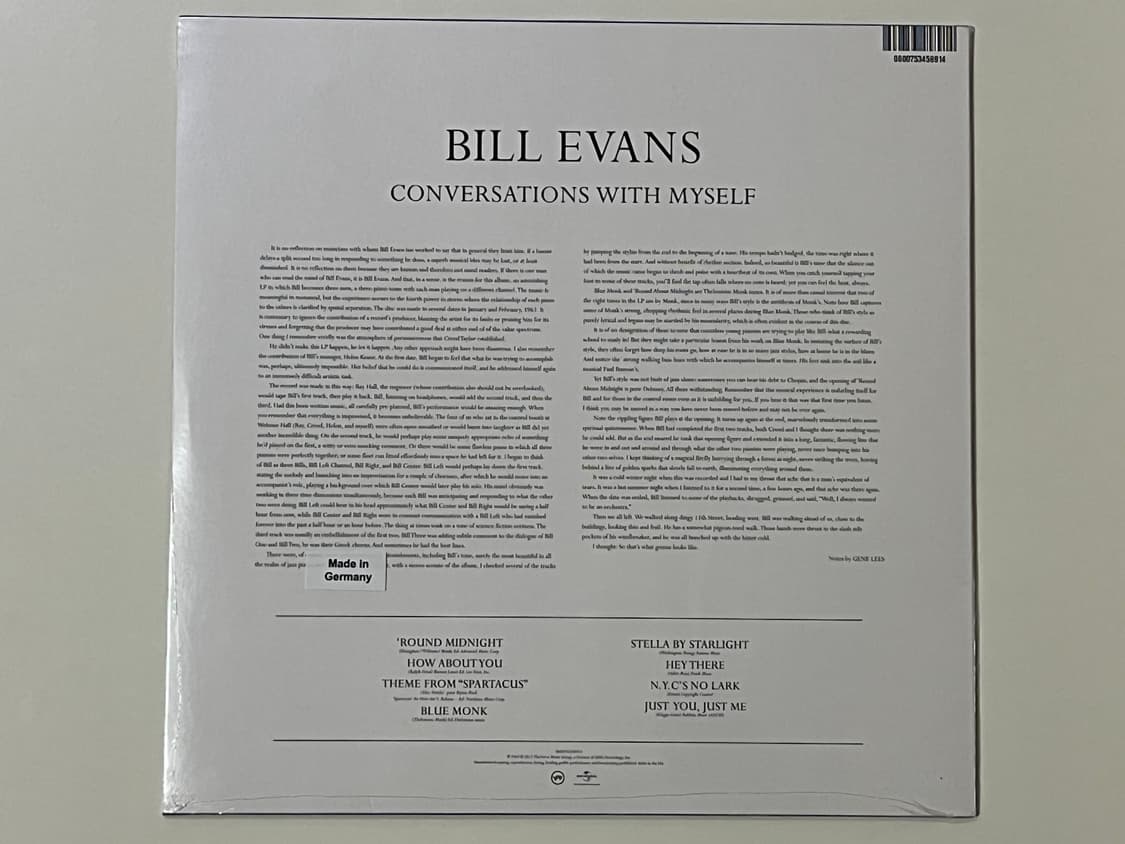 Bill evans conversations with myself lp 상품이미지2