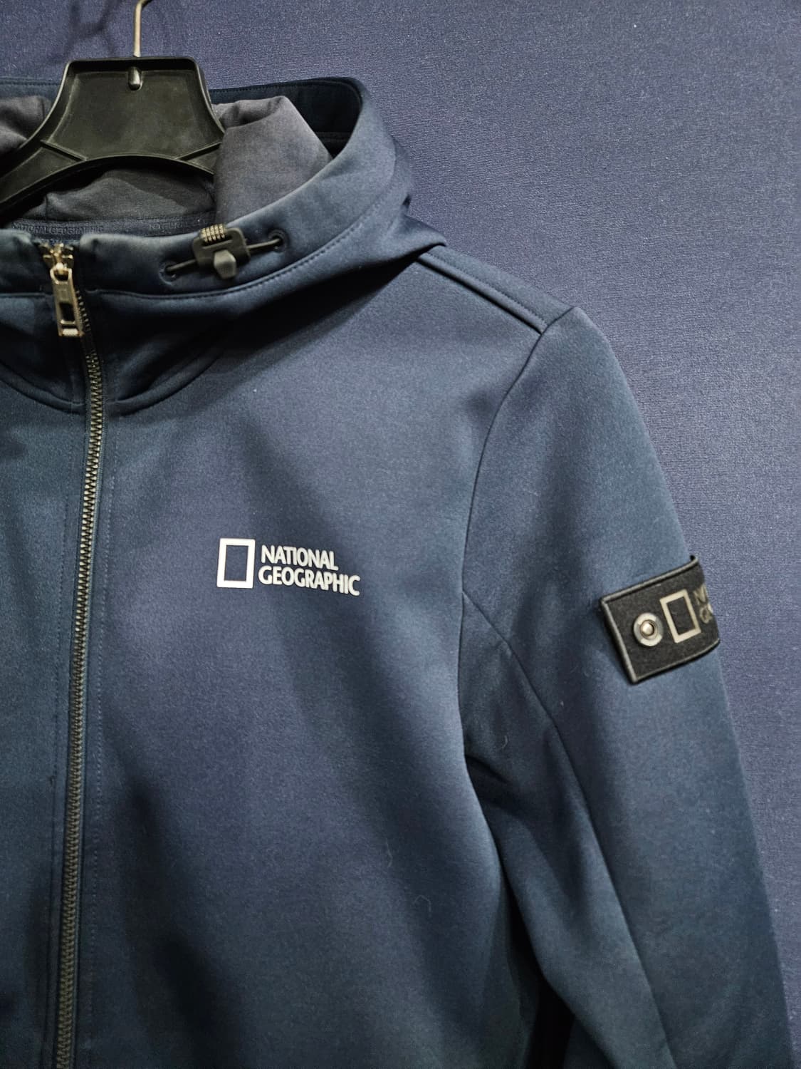 내셔널지오그래픽 네이비 남성 95 기모 후드집업  상품이미지4
