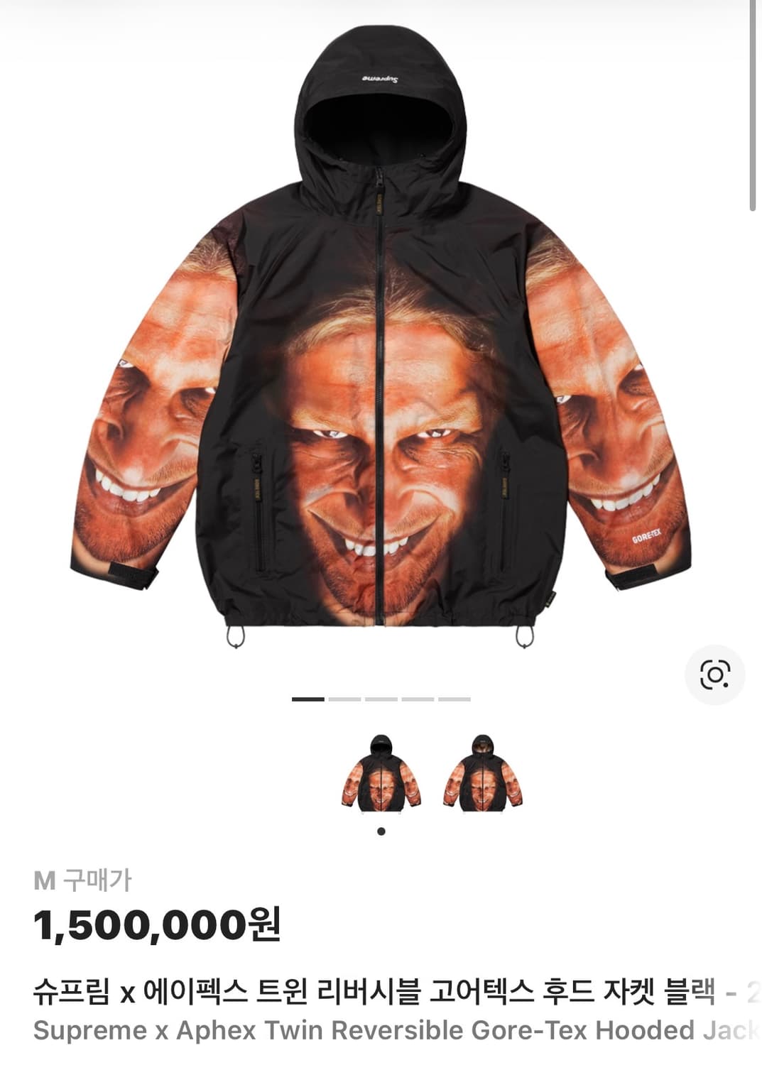 슈프림 에이펙스트윈 고어텍스 자켓 블랙 상품이미지1