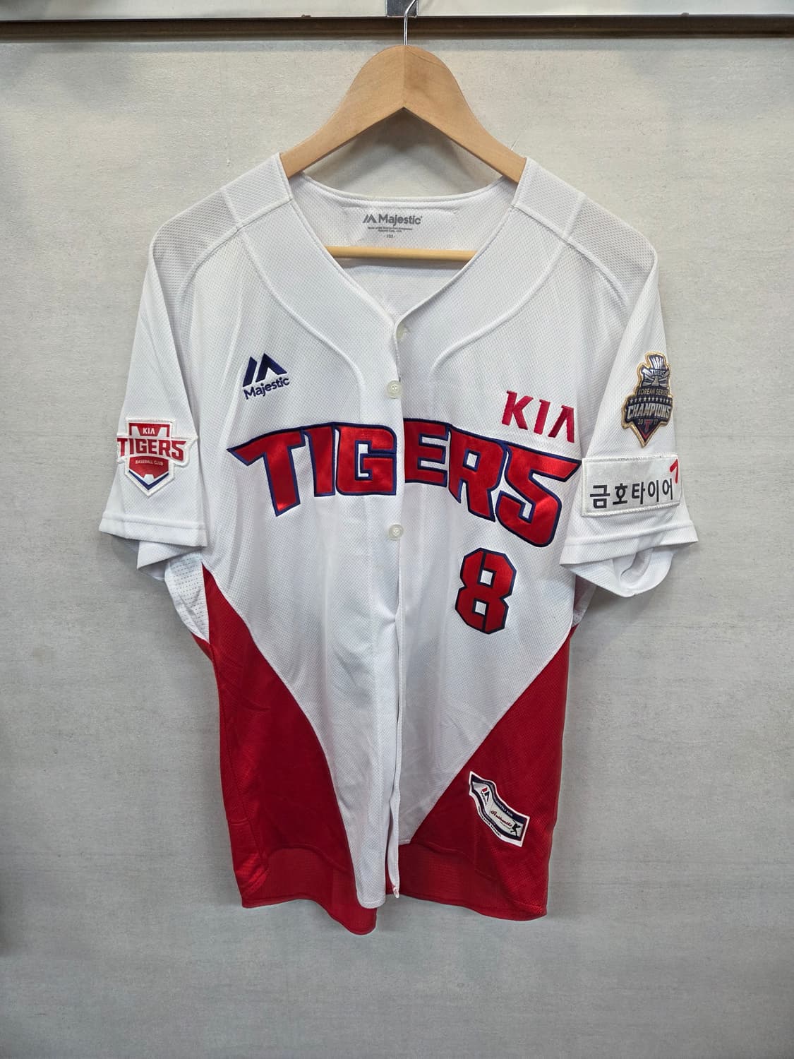 기아타이거즈 마제스틱 안치홍 마킹 유니폼 져지반팔 xl 상품이미지1