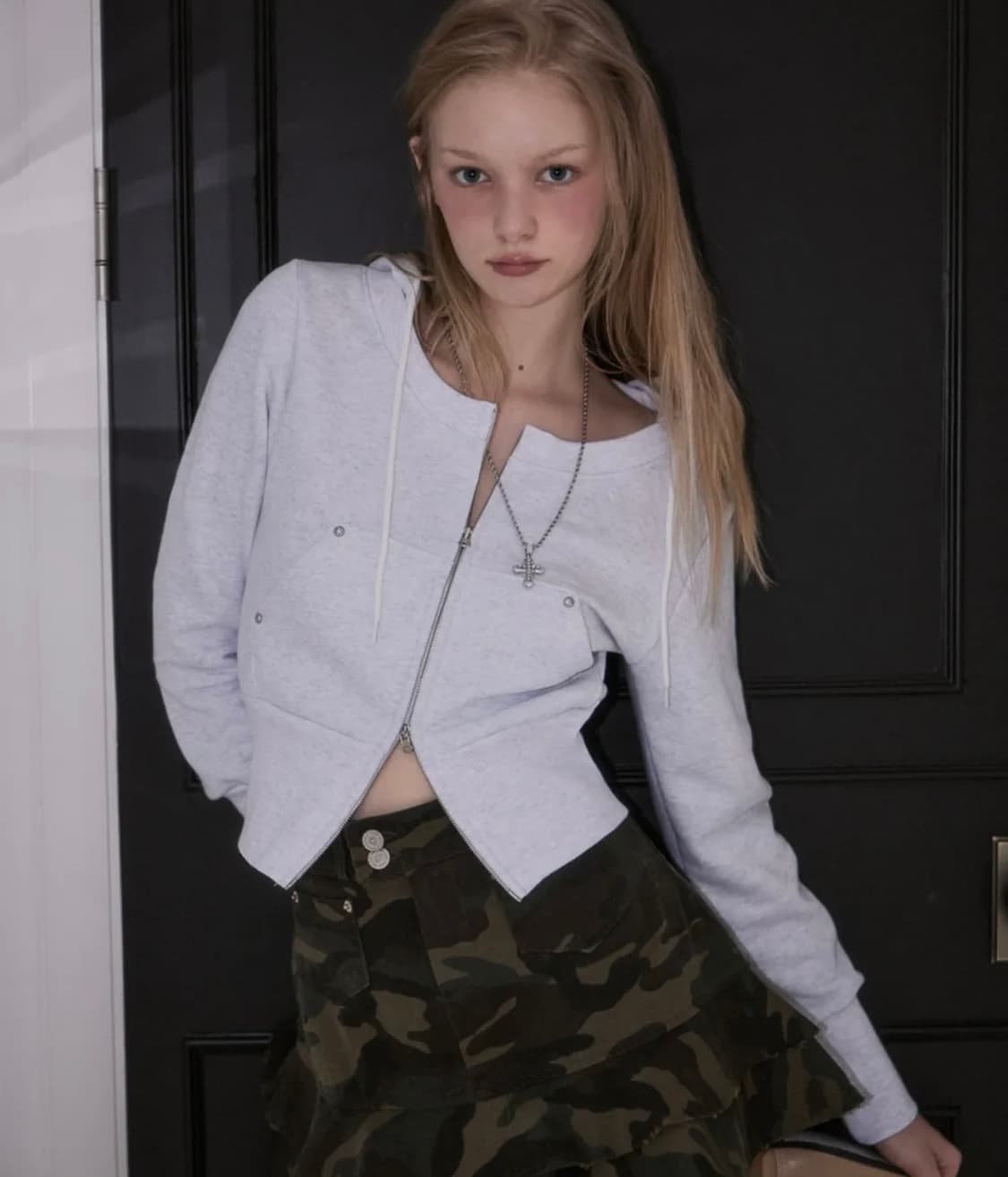 로제프란츠 크롭 후드집업 상품이미지1