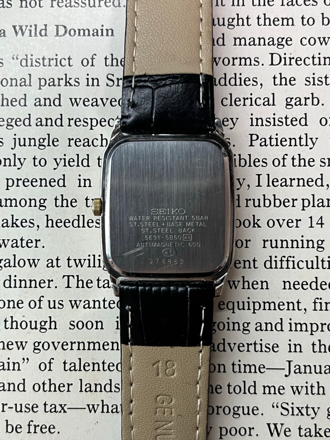 Vintage Seiko Quartz Spirit Tank Watch 상품이미지4