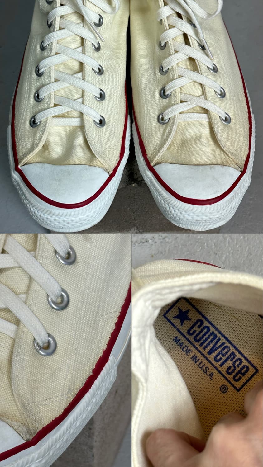 *데드스탁* 80’s OG USA 컨버스 척테일러 하이 사이드 스티치 상품이미지8