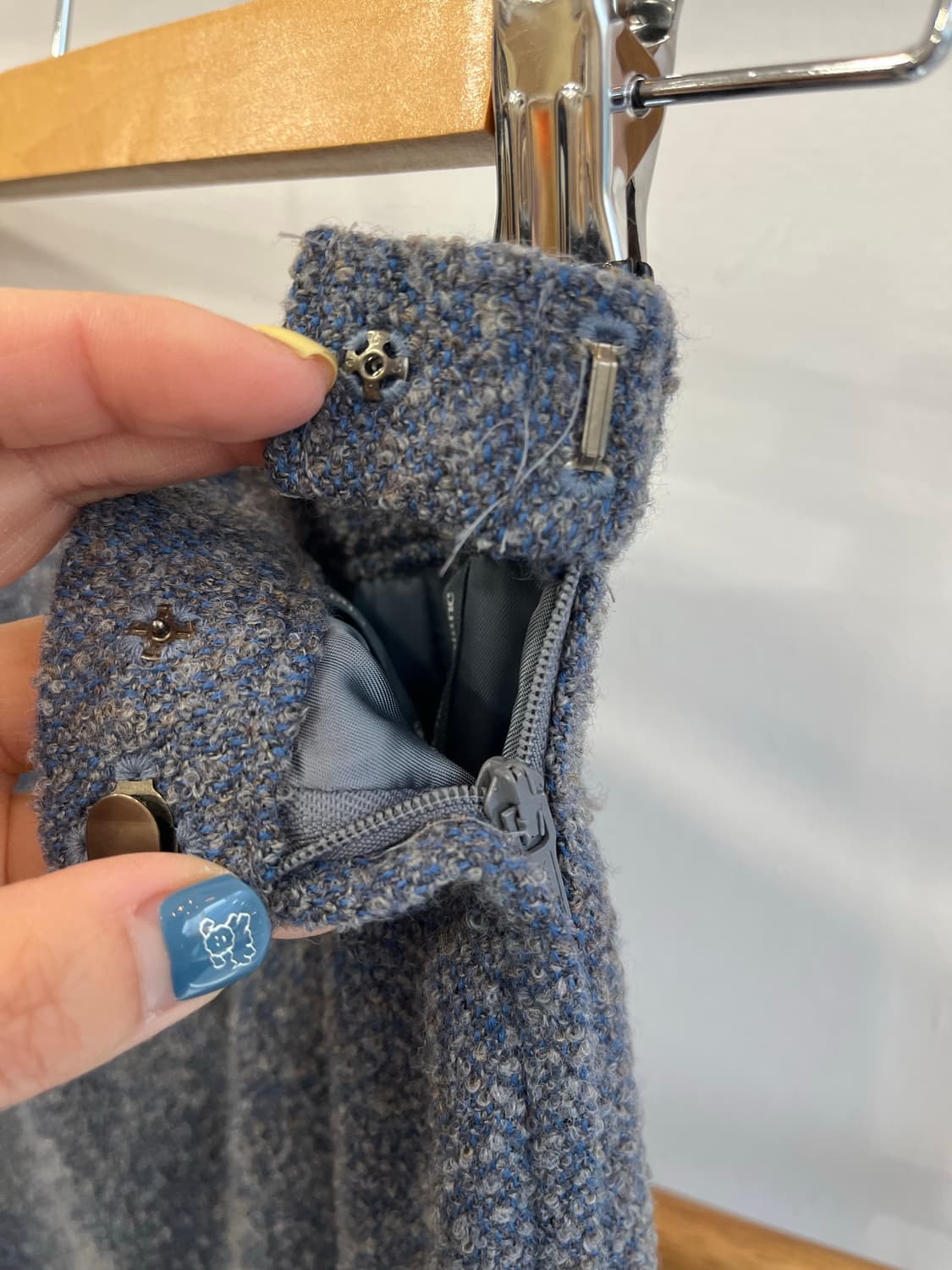 Chalet Blanc 울 블렌드 블록 체크 셋업 (자켓+스커트) 상품이미지7