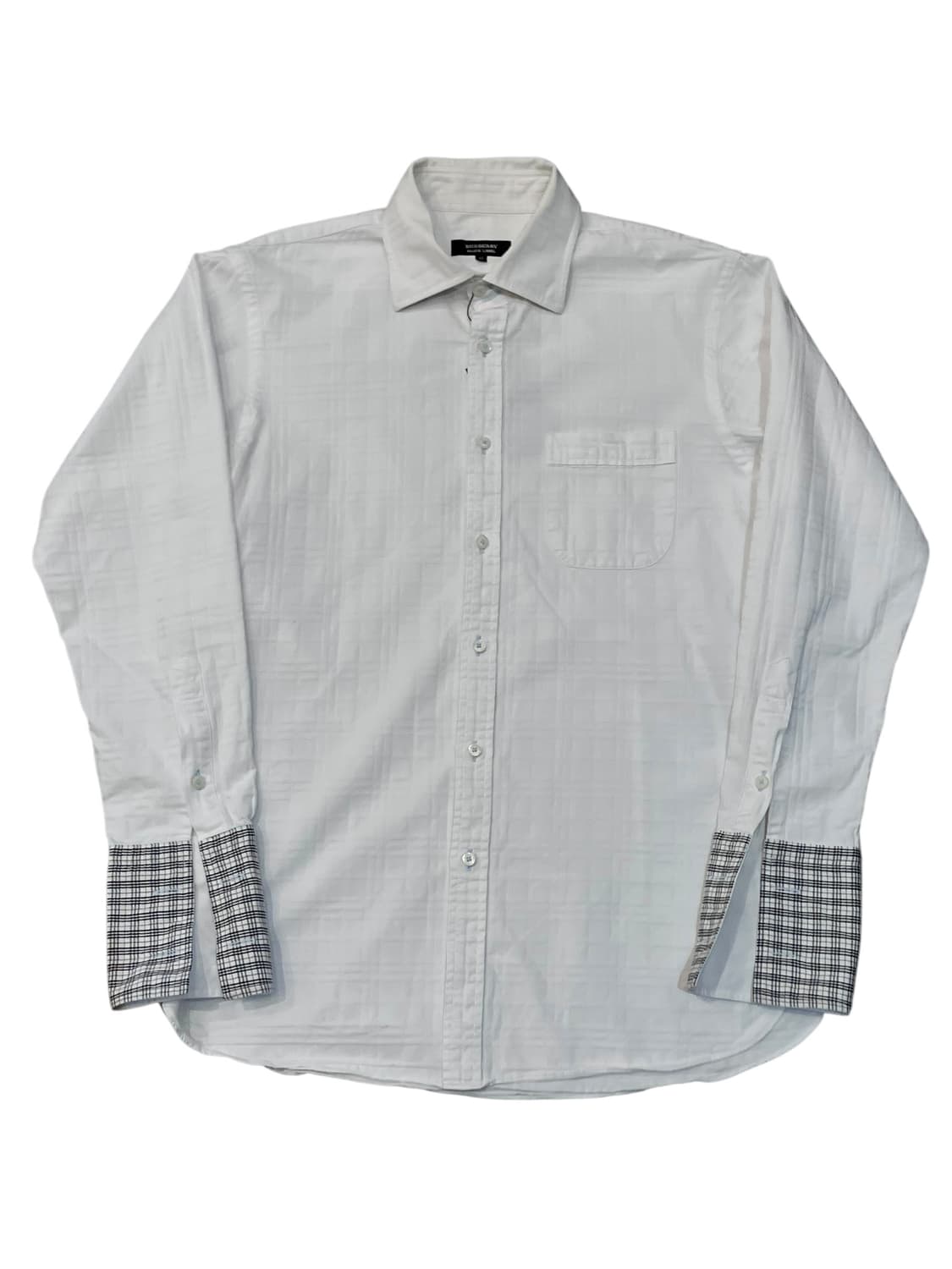 버버리 블랙라벨 체크 커프스 셔츠 화이트   #csz4155 상품이미지3