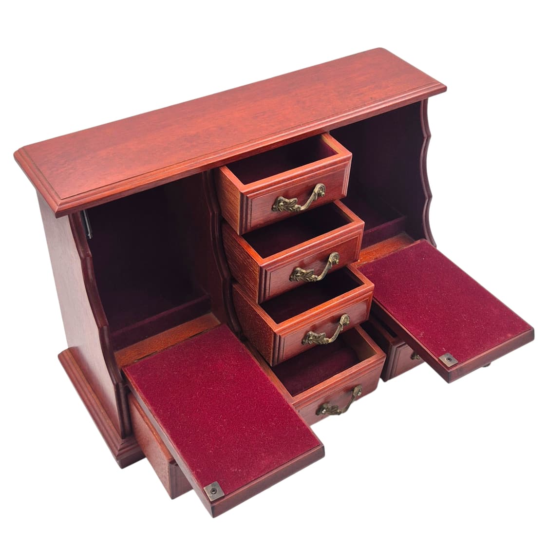 70s 엔틱 우드 플로랄 페인팅 오르골 대형 서랍장 상품이미지4