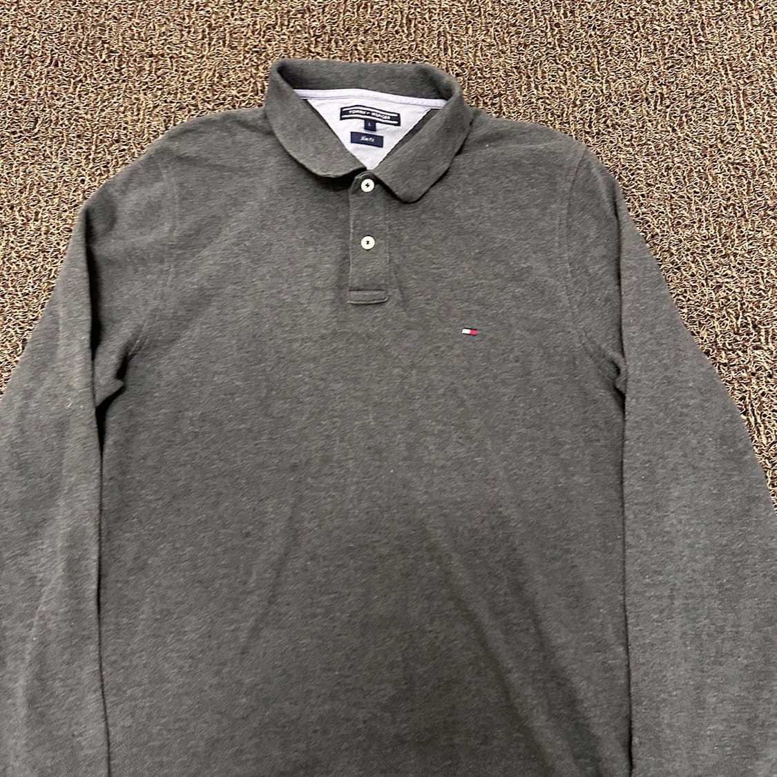 타미힐피거 카라티 긴팔티셔츠 차콜 L 상품이미지2