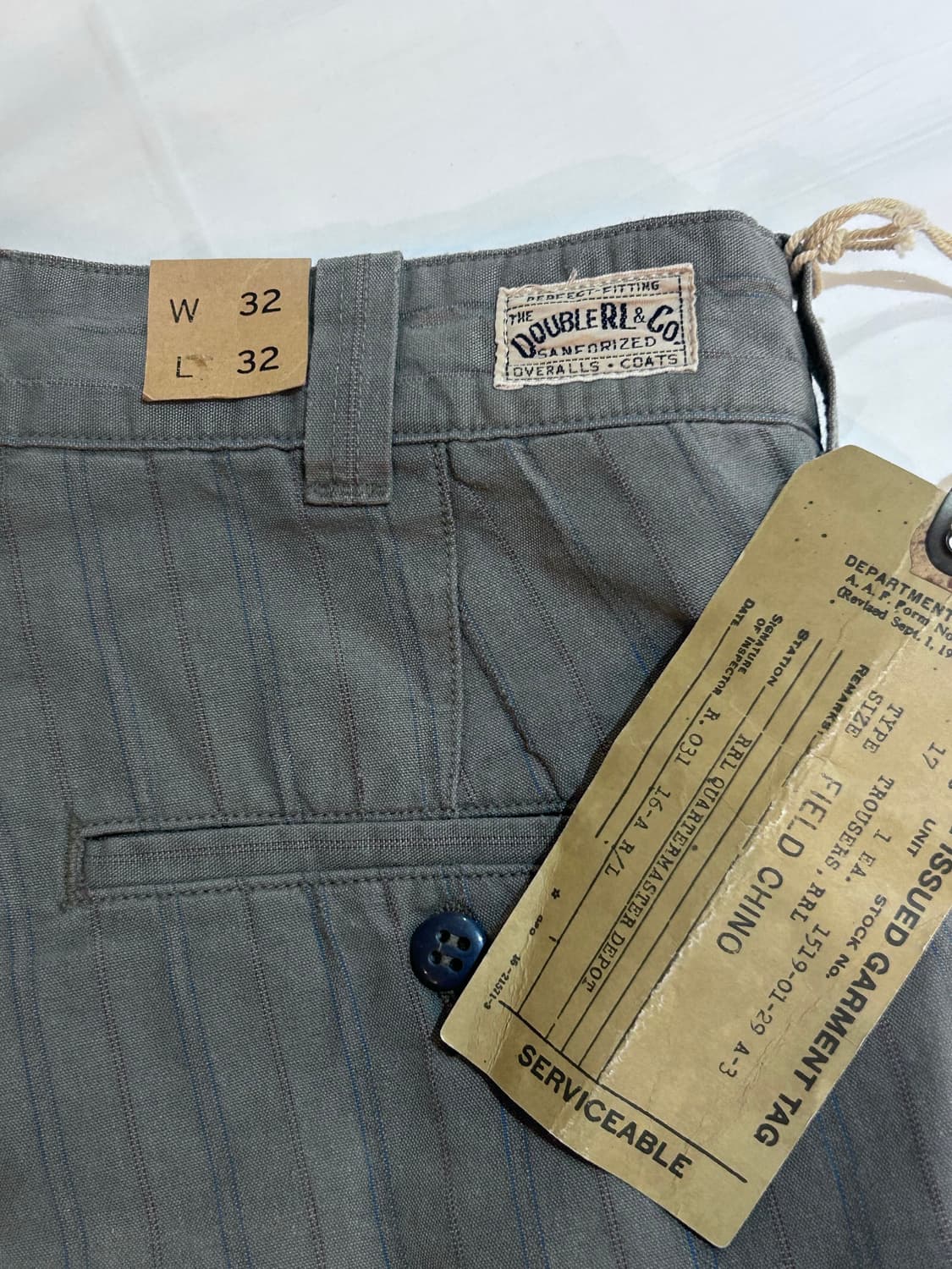 RRL 스트레이트 핏 스트라이프 우븐 필드 팬츠 32x32 새상품 상품이미지3