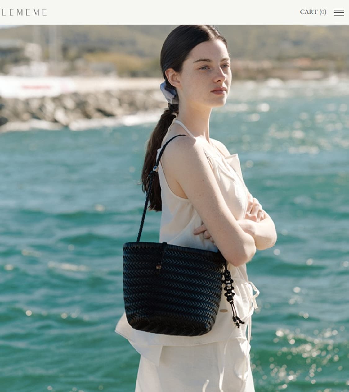 르메메 삭 LEMME SAC AME BLACK 위빙 숄더백 상품이미지2
