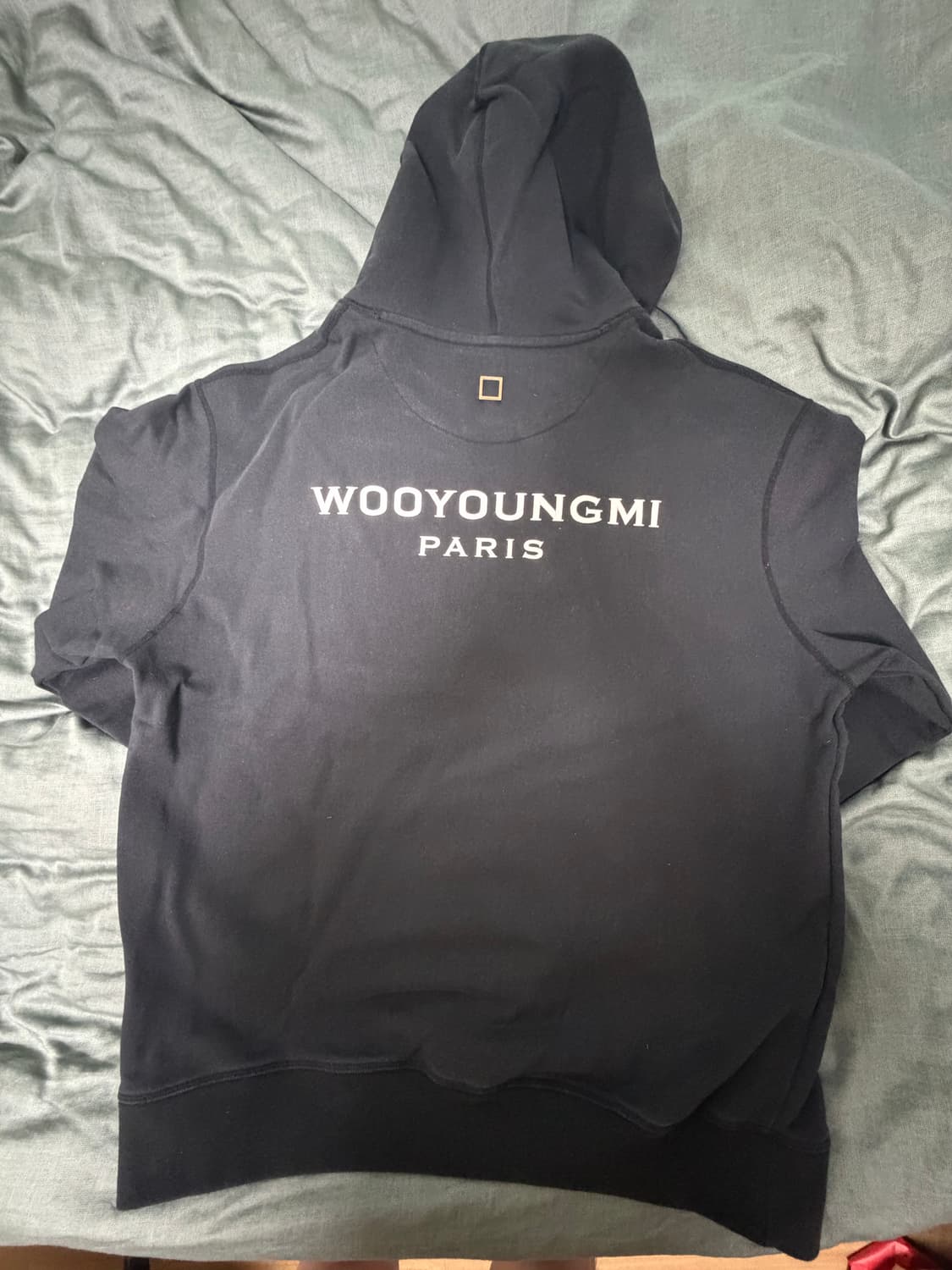 우영미 백로고 후드 블랙 48사이즈 상품이미지2
