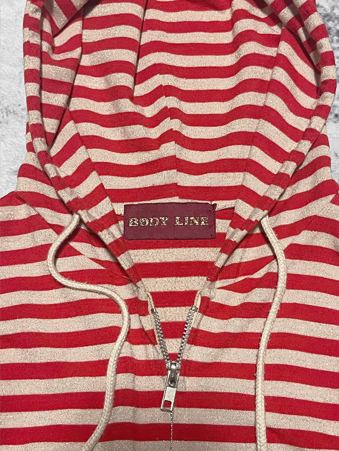 (Body Line) glitter crop hood  상품이미지2