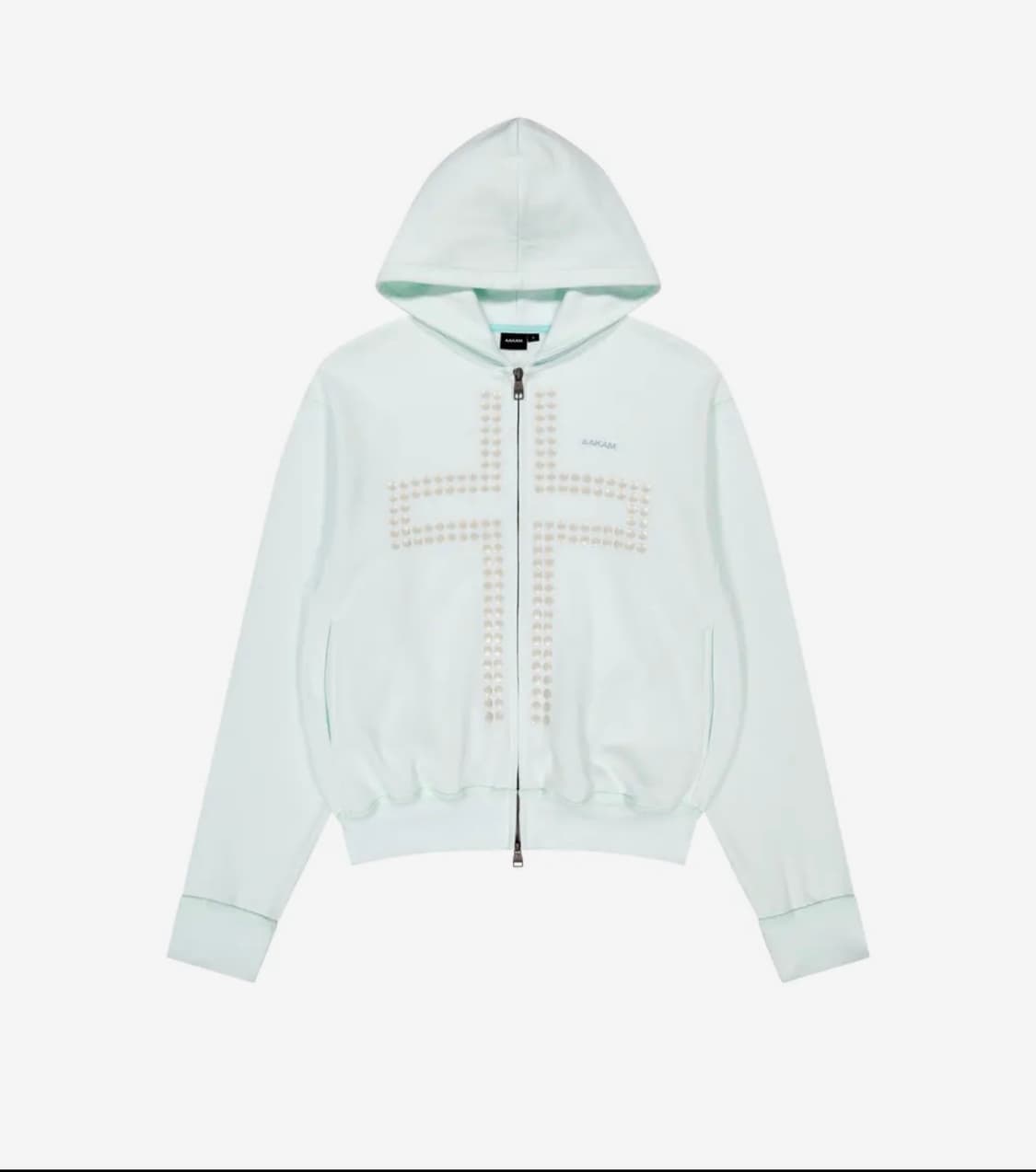 아캄 Cross Rhinestone Zip-Up Hoodie  상품이미지1