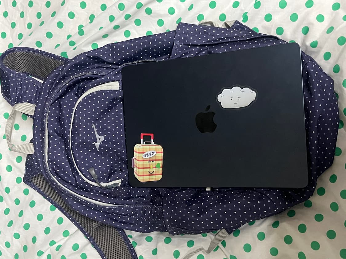 미즈노 네이비 도트 백팩 25L🌀 상품이미지9