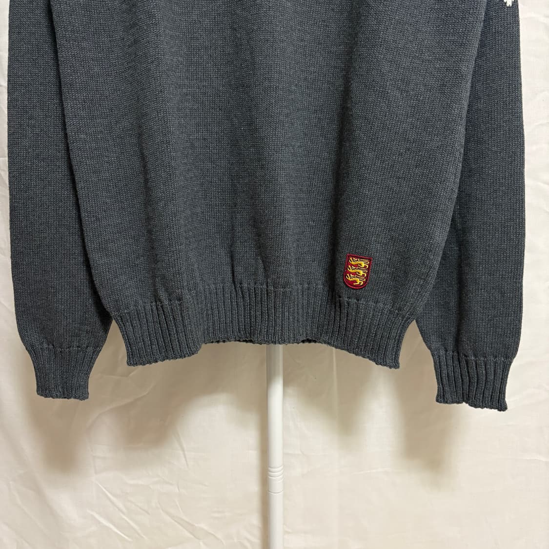 건지울른스 피셔맨 크루넥 니트 / 차콜, XL 상품이미지3