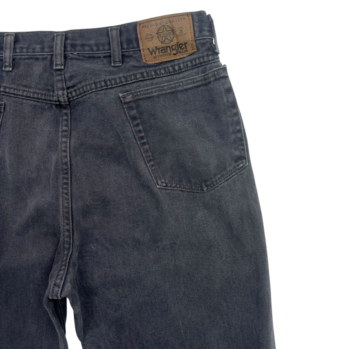 랭글러 흑청 데님 와이드 팬츠 33 inch 상품이미지5