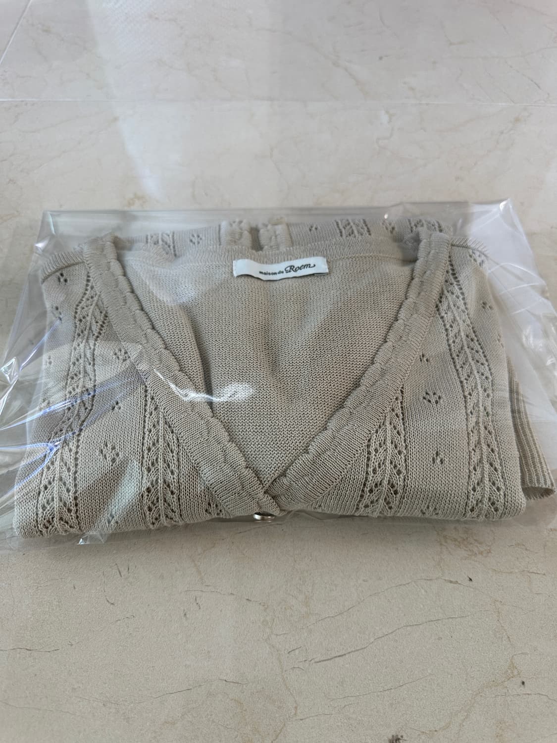 로엠 스카시 반팔 가디건 베이지(M)    상품이미지5