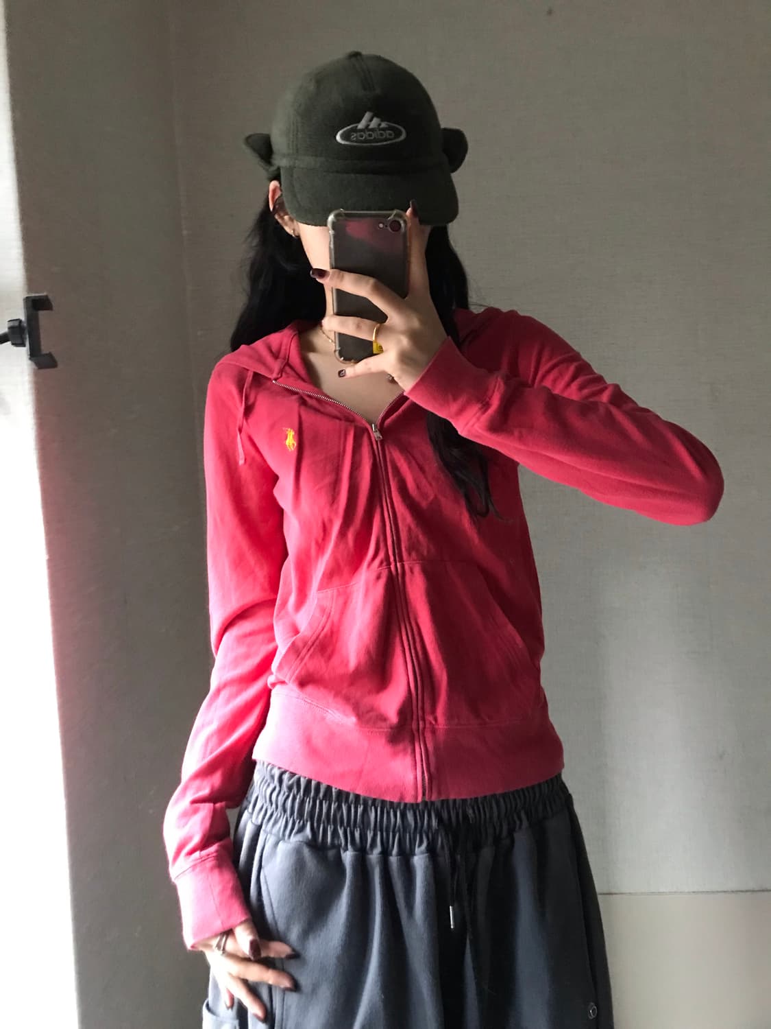 폴로 체리핑크 후드집업 상품이미지1