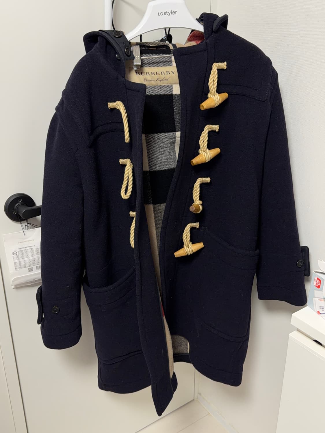 버버리 그리니치 더블코트 네이비 상품이미지1