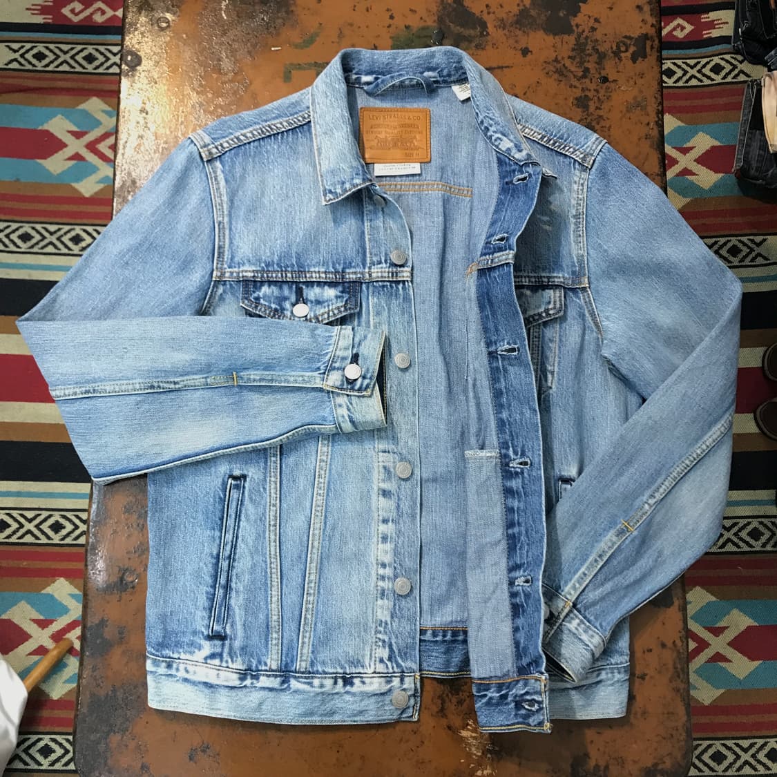 리바이스 빅E 연중청 워시드 데님 트러커자켓 남성 102 여성 루즈핏 상품이미지5