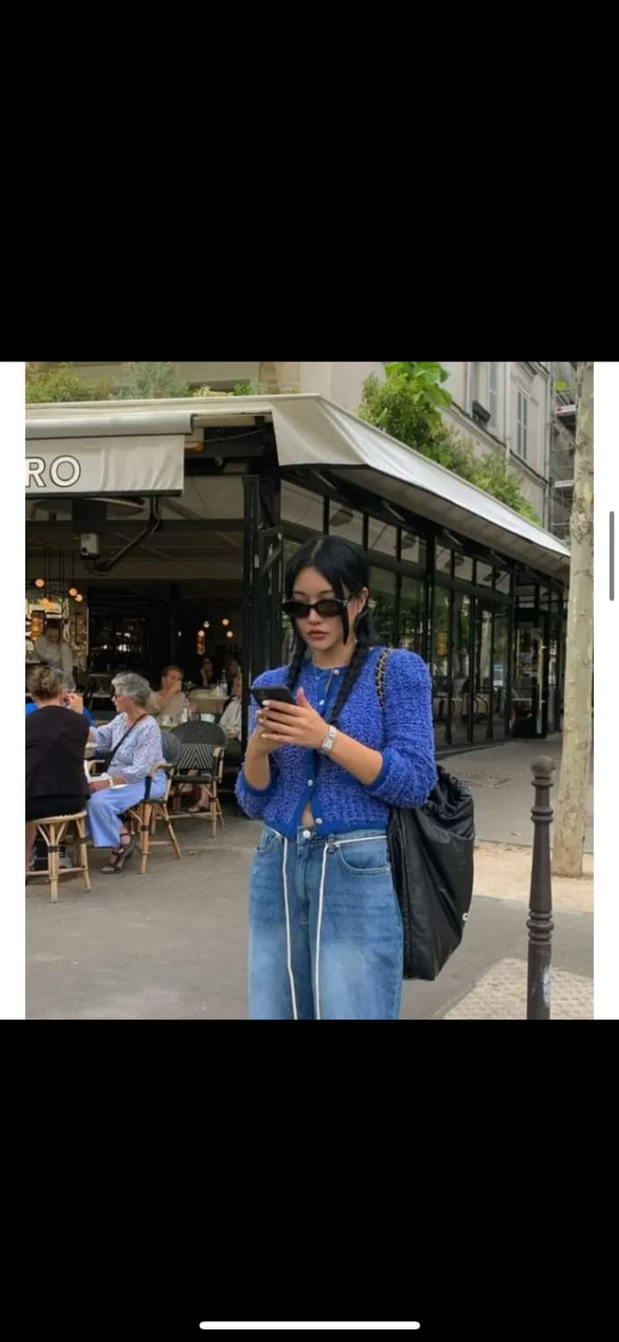 믹스인 샤트위드 가디건 - 아이보리 상품이미지2