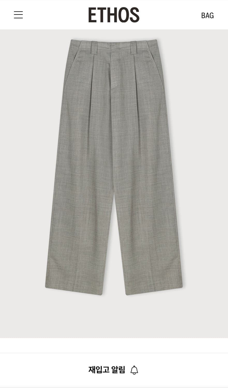에토스 SUMMER PINTUCK TROUSERS 팬츠 상품이미지1