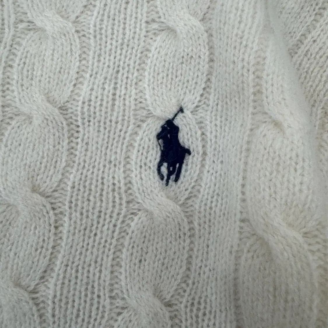 여성용 M 폴로 랄프로렌 캐시미어 케이블 라운드 니트 상품이미지5