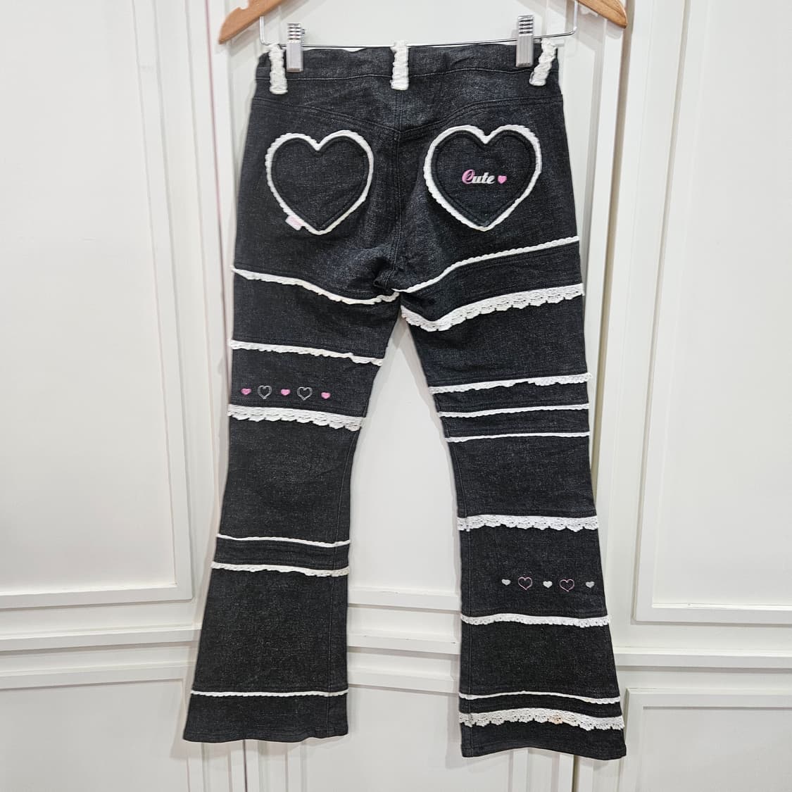 하트포켓 레이스 데님 팬츠 상품이미지7