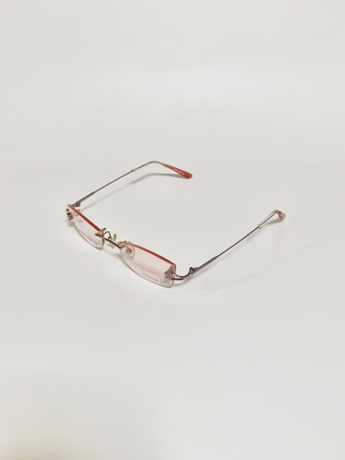 데드스탁 캣아이 핑크 무테 큐빅포인트 안경테 1482 상품이미지3