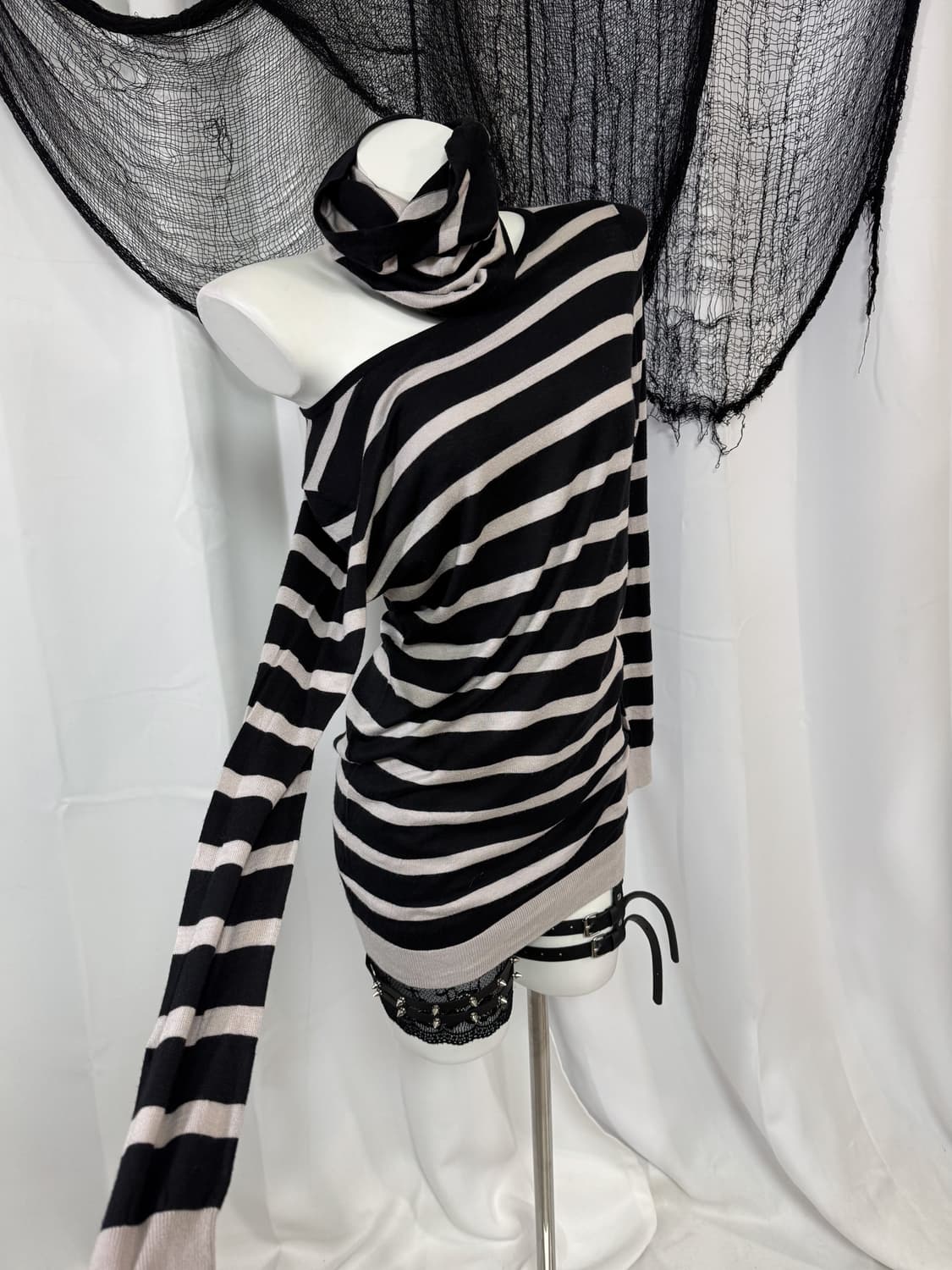  stripe knit neck warmer set 상품이미지1