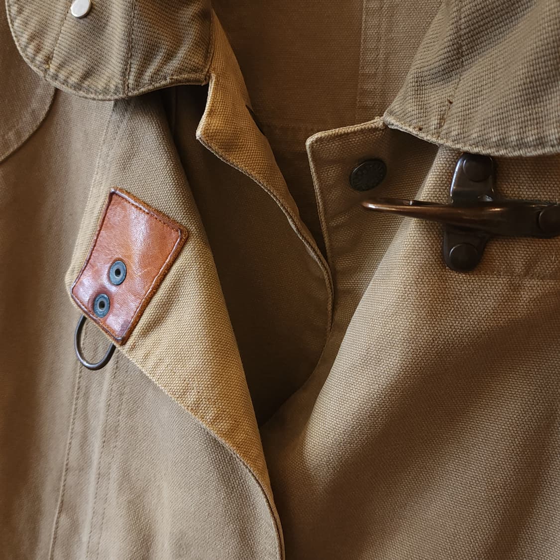 90s 폴로 랄프로렌 파이어맨 자켓 코트 캔버스 레더 오버핏 100 상품이미지4