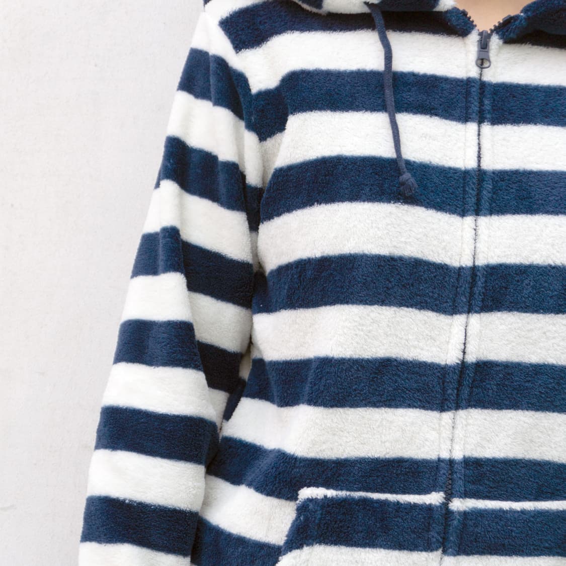 마을 산책 스트라이프 후드 집업 상품이미지3