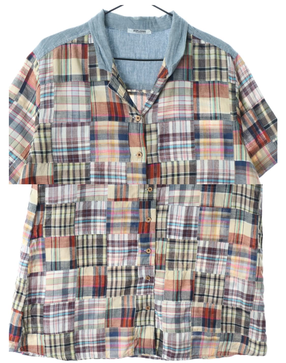 모리걸 패치워크 셔츠 원피스 리얼패치 모리걸 빈티지 상품이미지2