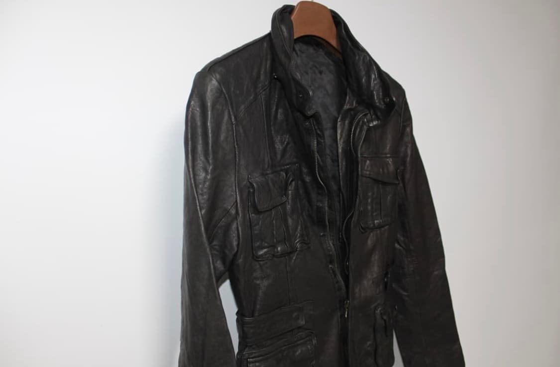 00s vtg 램스킨 레더 자켓 상품이미지2