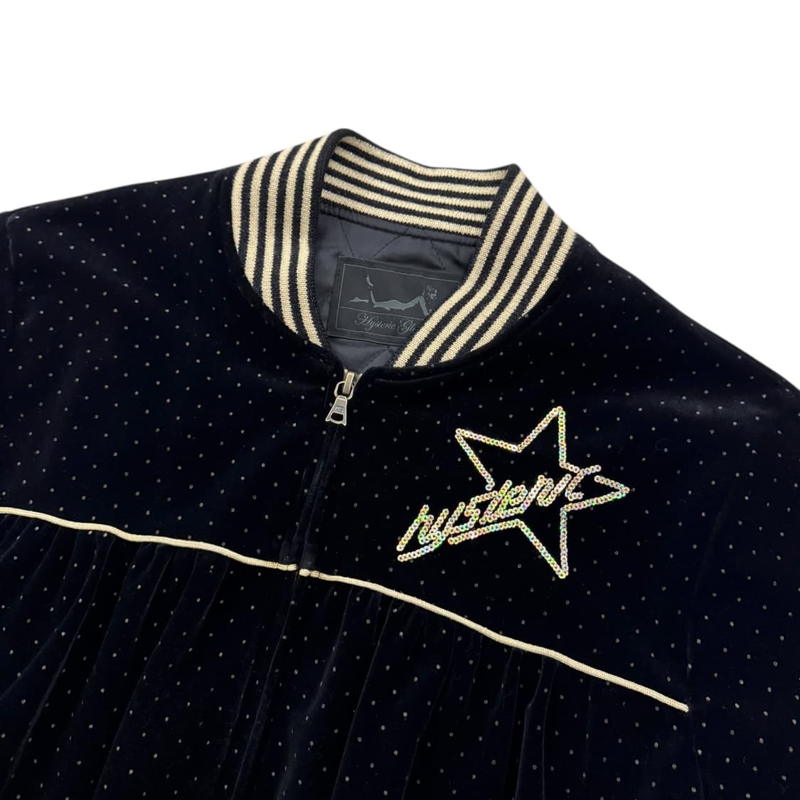 히스테릭글래머 스타로고 벨벳 자켓 블랙 상품이미지4