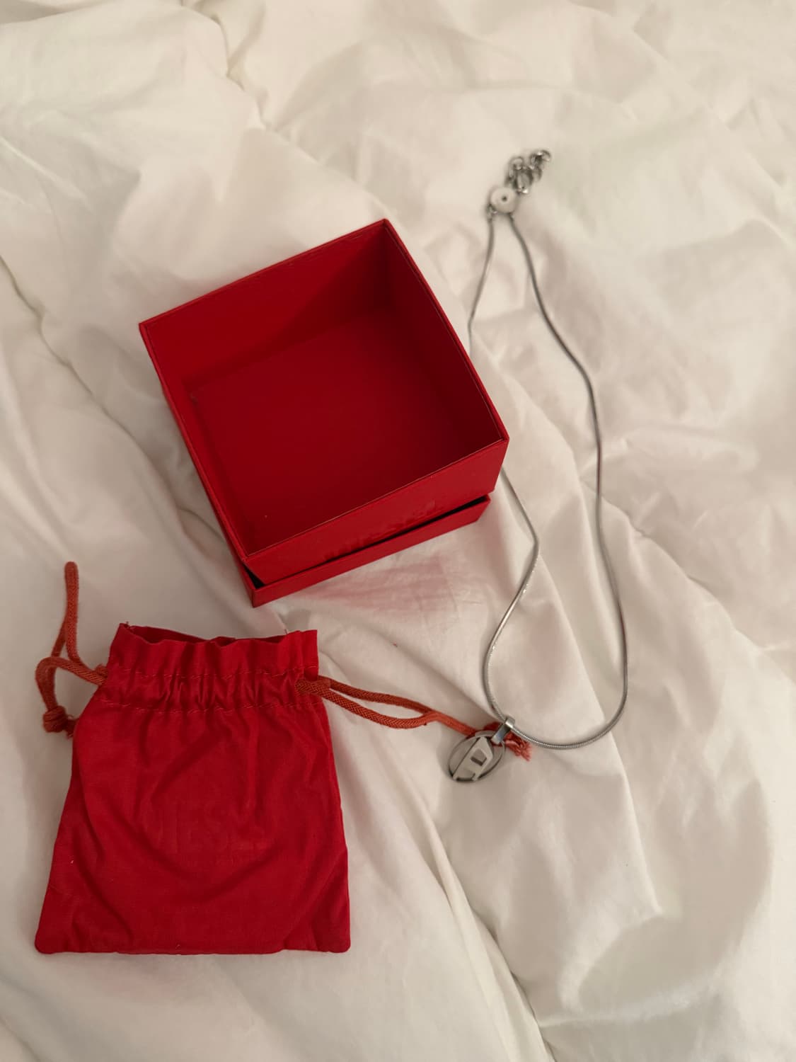 디젤 Dx1342 스테인리스 스틸 팬던트 네클리스 실버 상품이미지2