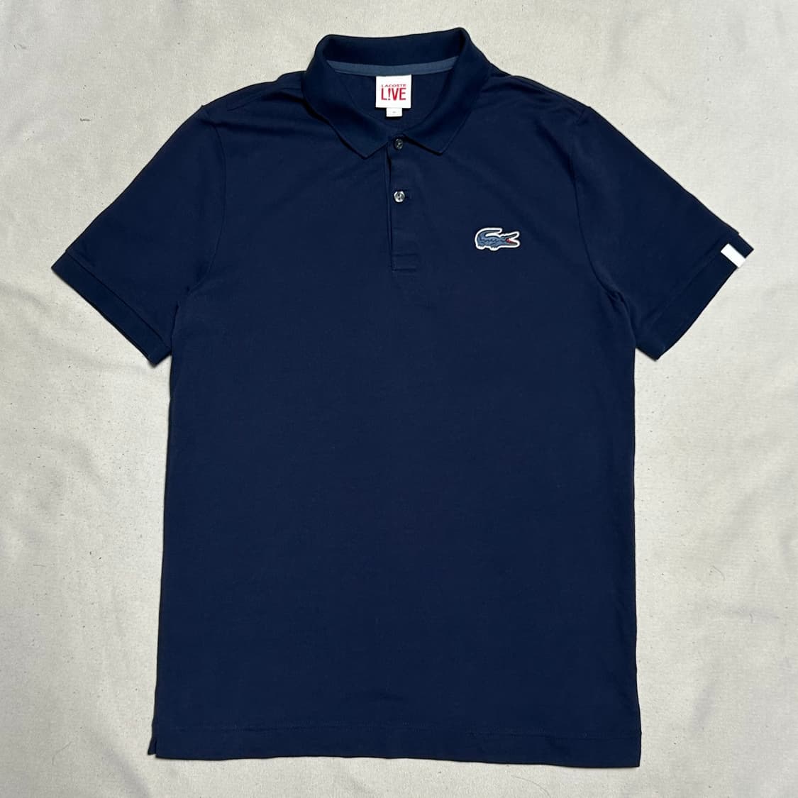 M 라코스테 라이브 네이비 카라 반팔티 상품이미지2