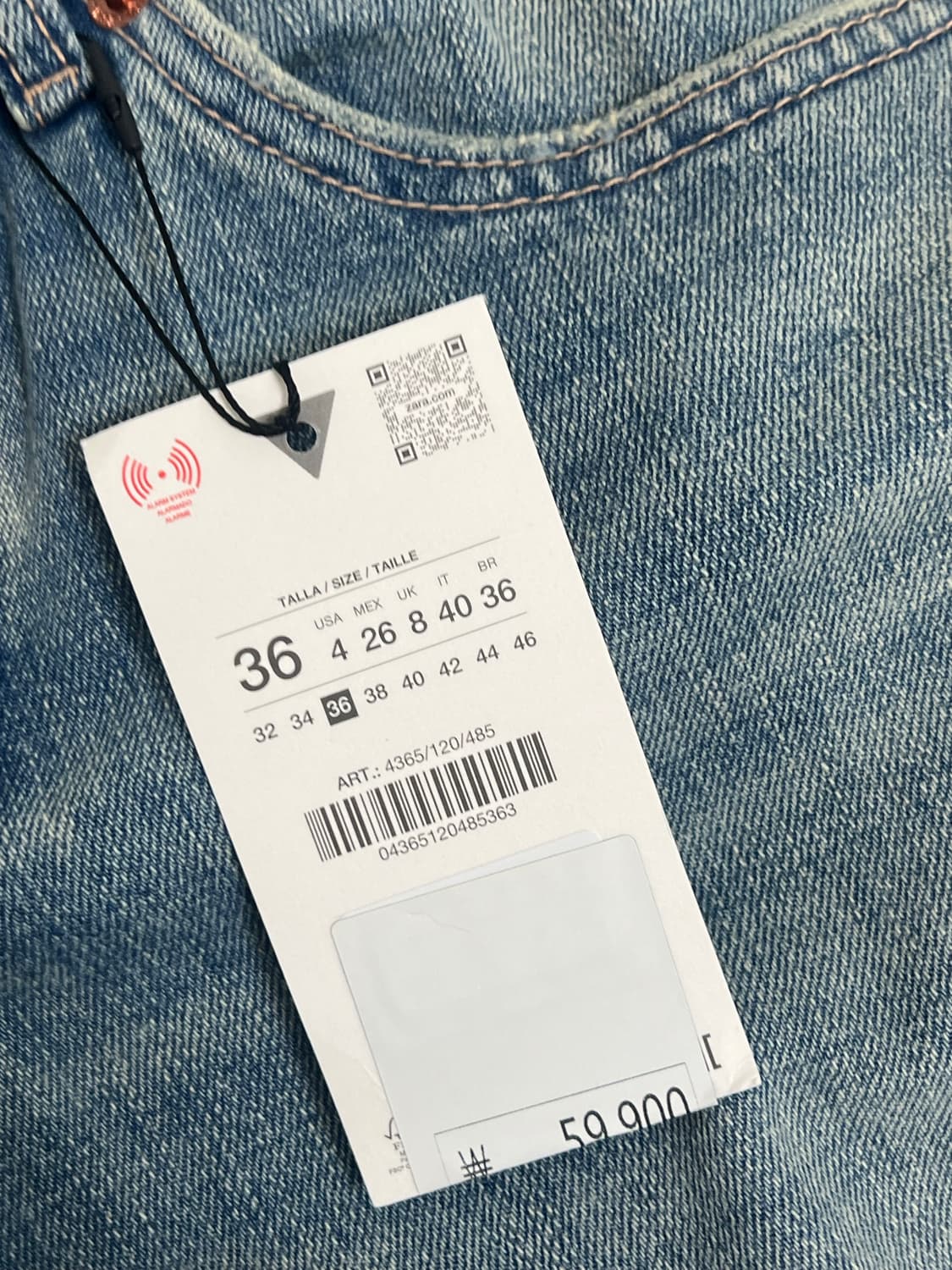 zara JEANS TRF WIDE LEG 로우라이즈 상품이미지5