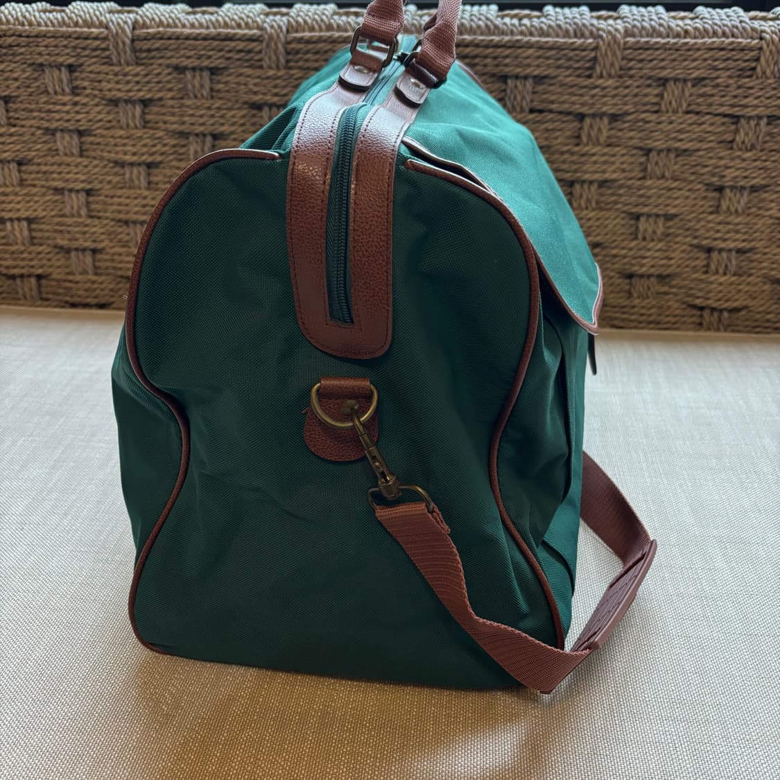 폴로 랄프로렌 90‘s 빈티지 포레스트그린 캔버스 빅사이즈 보스턴백 상품이미지2