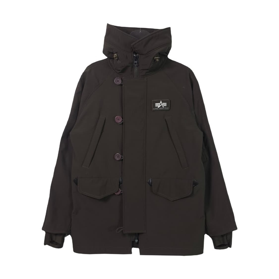 알파인더스트리 다크 브라운 소프트쉘 테크니컬 자켓 XS 상품이미지1
